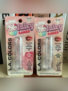 🩷 NEW 🩷 L.A. Colors Juicy Cakes Lip Balm Bundle Of 2 🩷